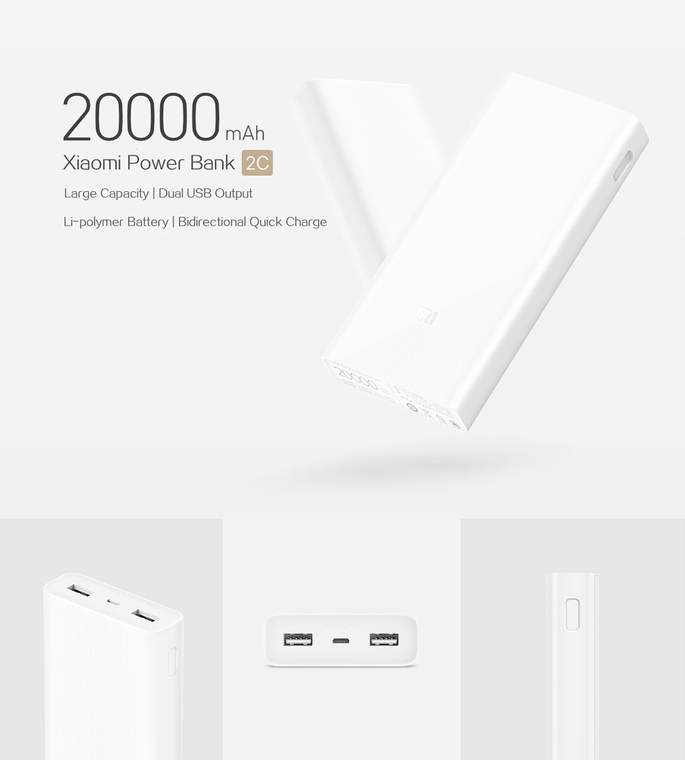 Xiaomi Mi PowerBank 2C 20000mAh Power banka externí baterie 1